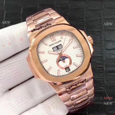 Fake Patek Philippe Nautilus Annual Calendar Rose Gold Watches